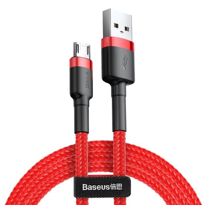 Cabo de carregamento e dados USB-A - microUSB Baseus Cafule, 18W, 1m, vermelho CAMKLF-B09