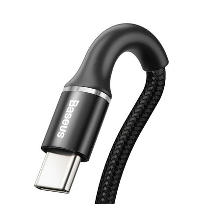 Cabo de carregamento e dados USB-A para USB-C Baseus Halo, 18W, 3m, preto 