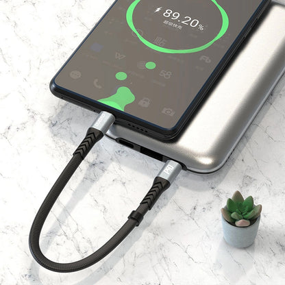 Cabo de Dados e Carregamento USB-C - USB-C Dudao L10C, 100W, 0.23m, Preto