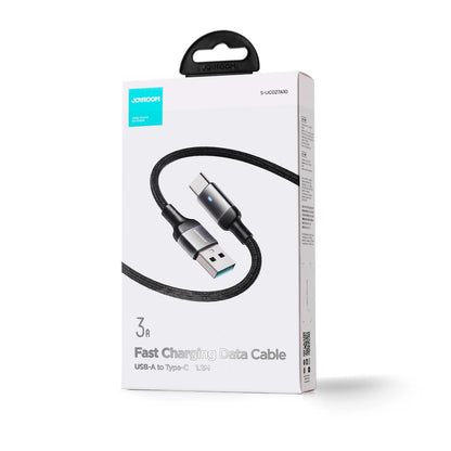 Cabo de Dados e Carregamento USB-A - USB-C Joyroom A10, 18W, 1.2m, Preto