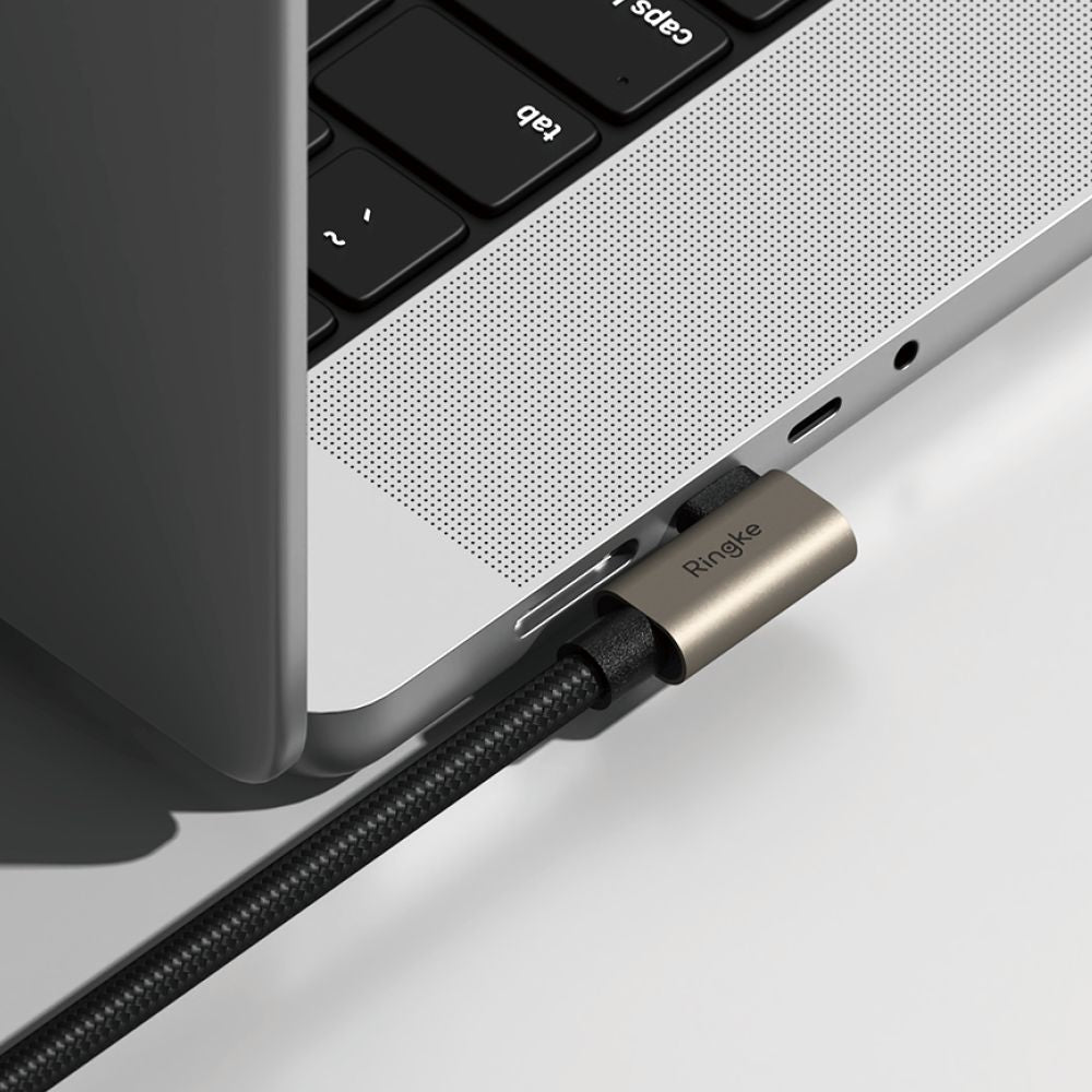 Cabo de Dados e Carregamento USB-C - USB-C Ringke 2X2 Angled, 240W, 2m, Preto