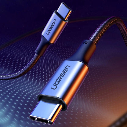 Cablu Date si Incarcare USB-C - USB-C UGREEN US316, 100W, 1.5m, Gri