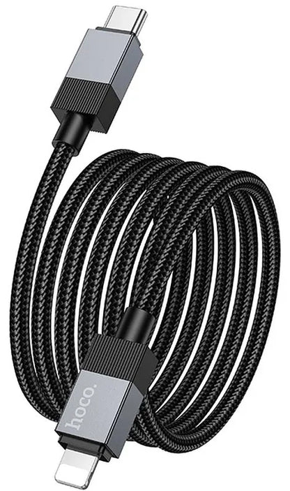 Cabo de Dados e Carregamento USB-C - Lightning HOCO X110, 27W, 1m, Preto