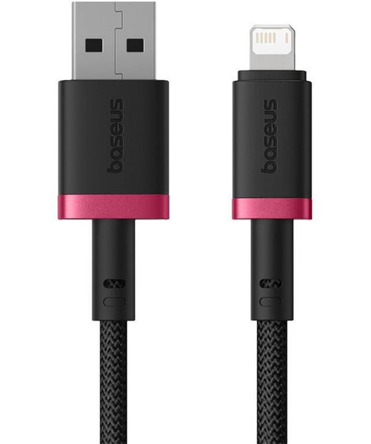 Cabo de Dados e Carregamento USB-A - Lightning Baseus Dura Series, 18W, 2m, Vermelho P10377801U01-03