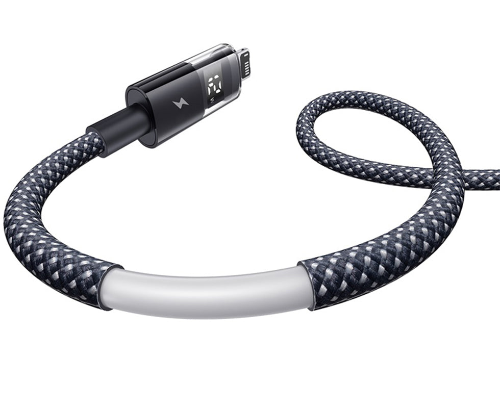 Cabo de Dados e Carregamento USB-A - Lightning Baseus Display 2, 18W, 1m, Preto P10382700121-00