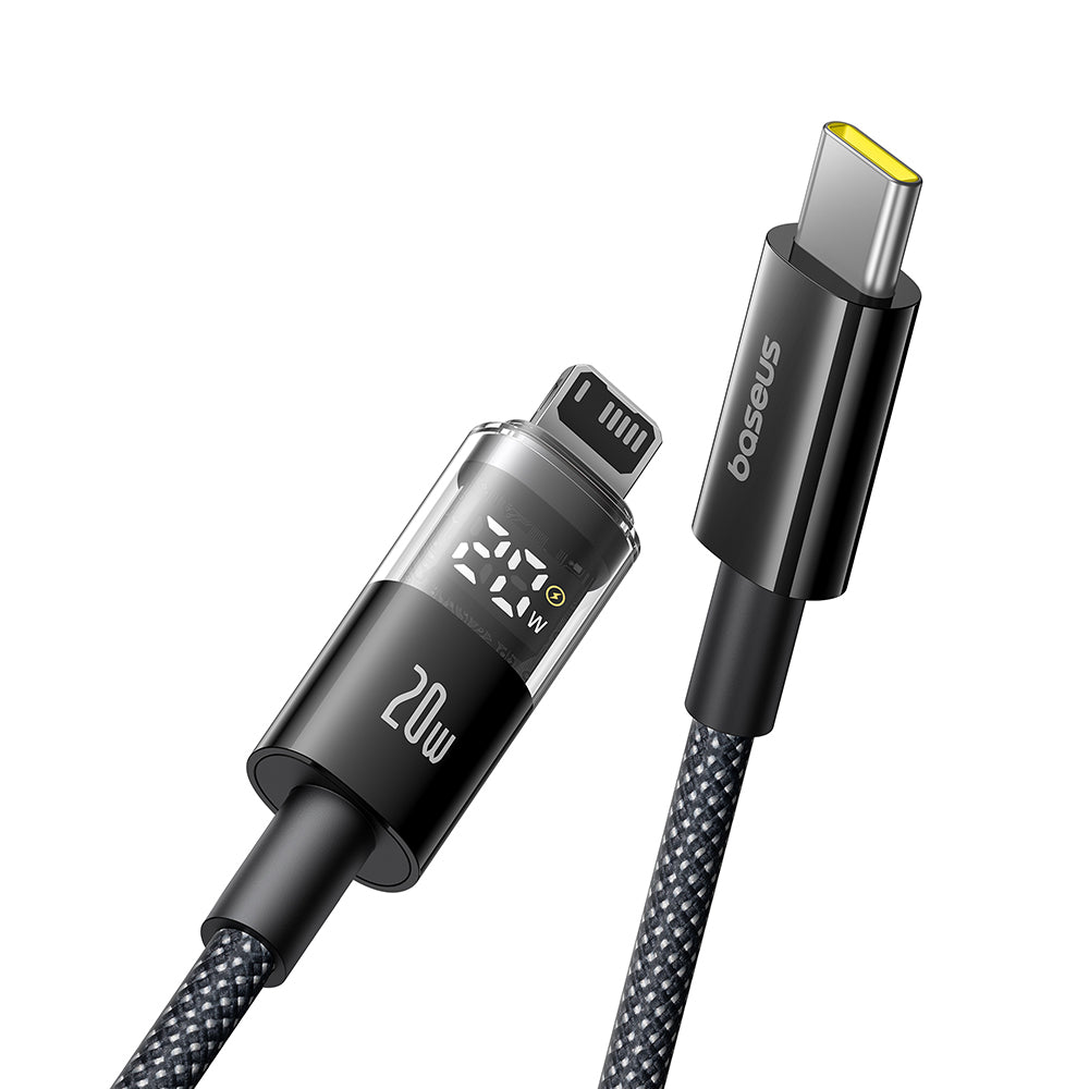 Cabo de Dados e Carregamento USB-C - Lightning Baseus Display 2, 20W, 2m, Preto P10382703121-01