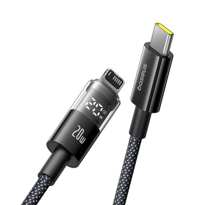 Cabo de Dados e Carregamento USB-C - Lightning Baseus Display 2, 20W, 2m, Preto P10382703121-01