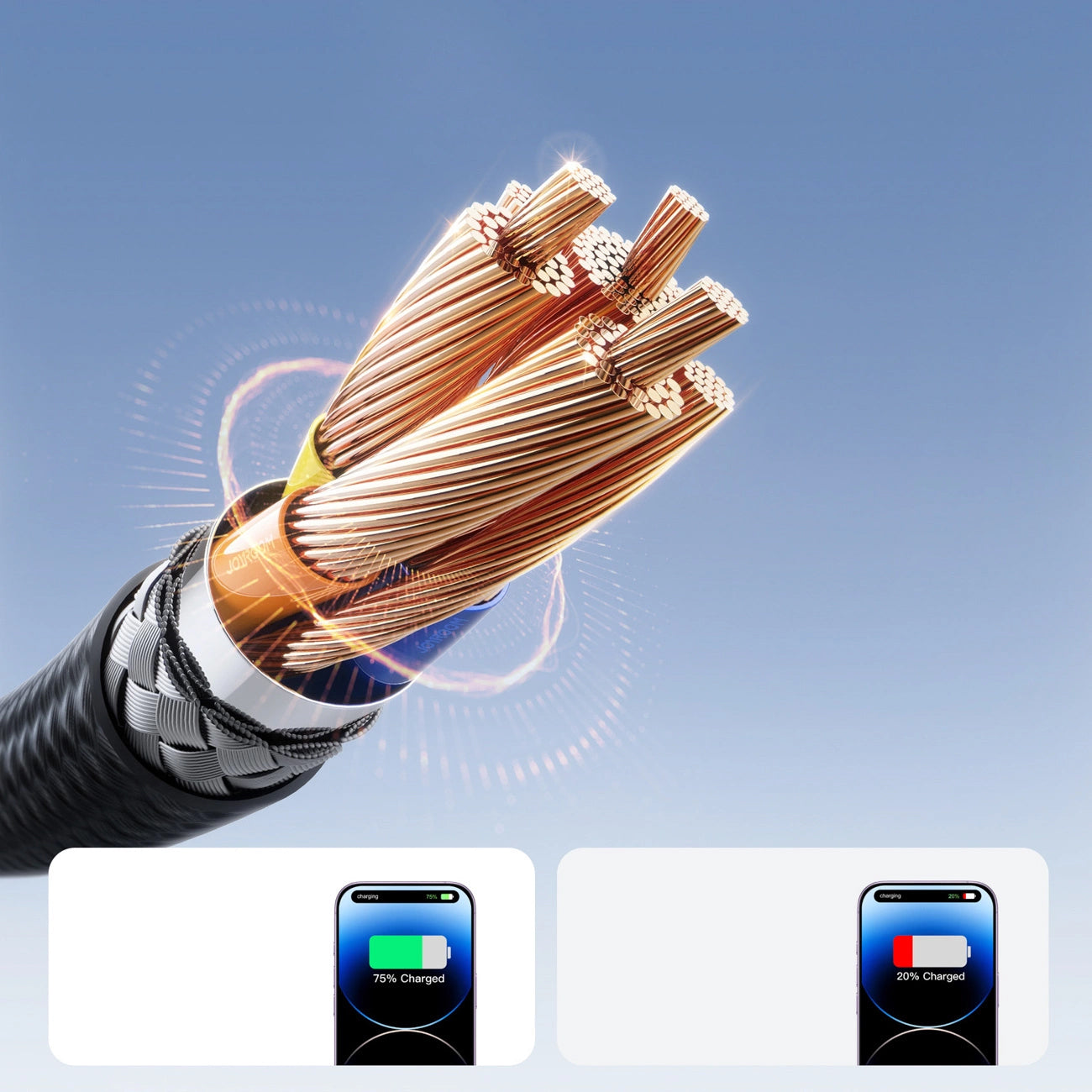 Cabo de Dados e Carregamento USB-C - Lightning Joyroom S-A28 Flash, 30W, 2m, Preto