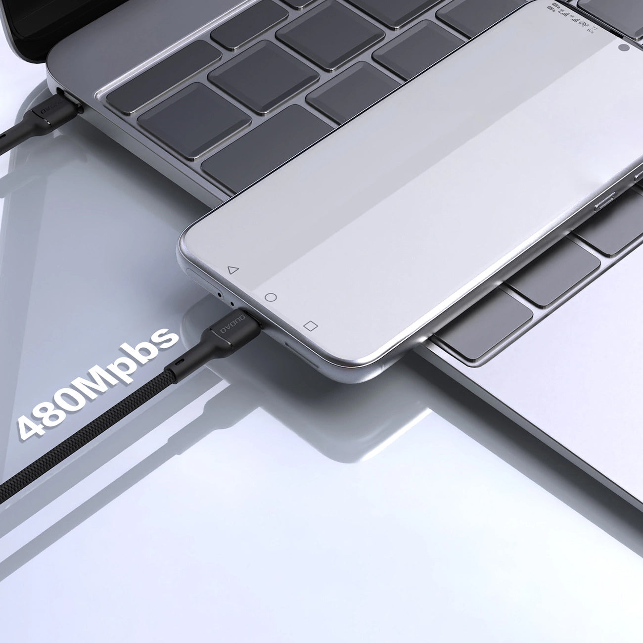 Cabo de Dados e Carregamento USB-C - USB-C Dudao L9C, 65W, 1m, Preto