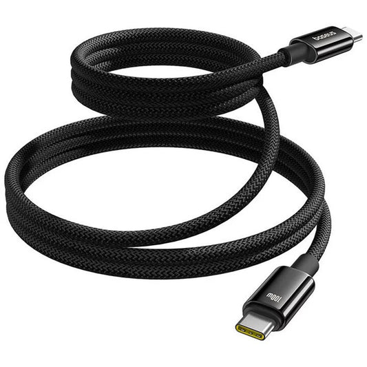 Cabo de Dados e Carregamento USB-C - USB-C Baseus Tungsten Gold, 100W, 1m, Preto P10319805111-00