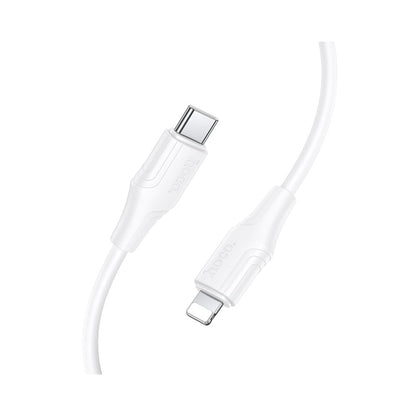 Cabo de Dados e Carregamento USB-C - Lightning HOCO X124, 27W, 1m, Branco