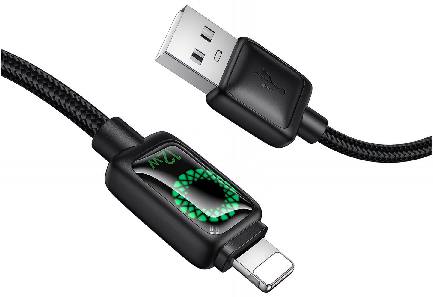 Cabo de Dados e Carregamento USB-A - Lightning HOCO U146, 12W, 1.2m, Preto
