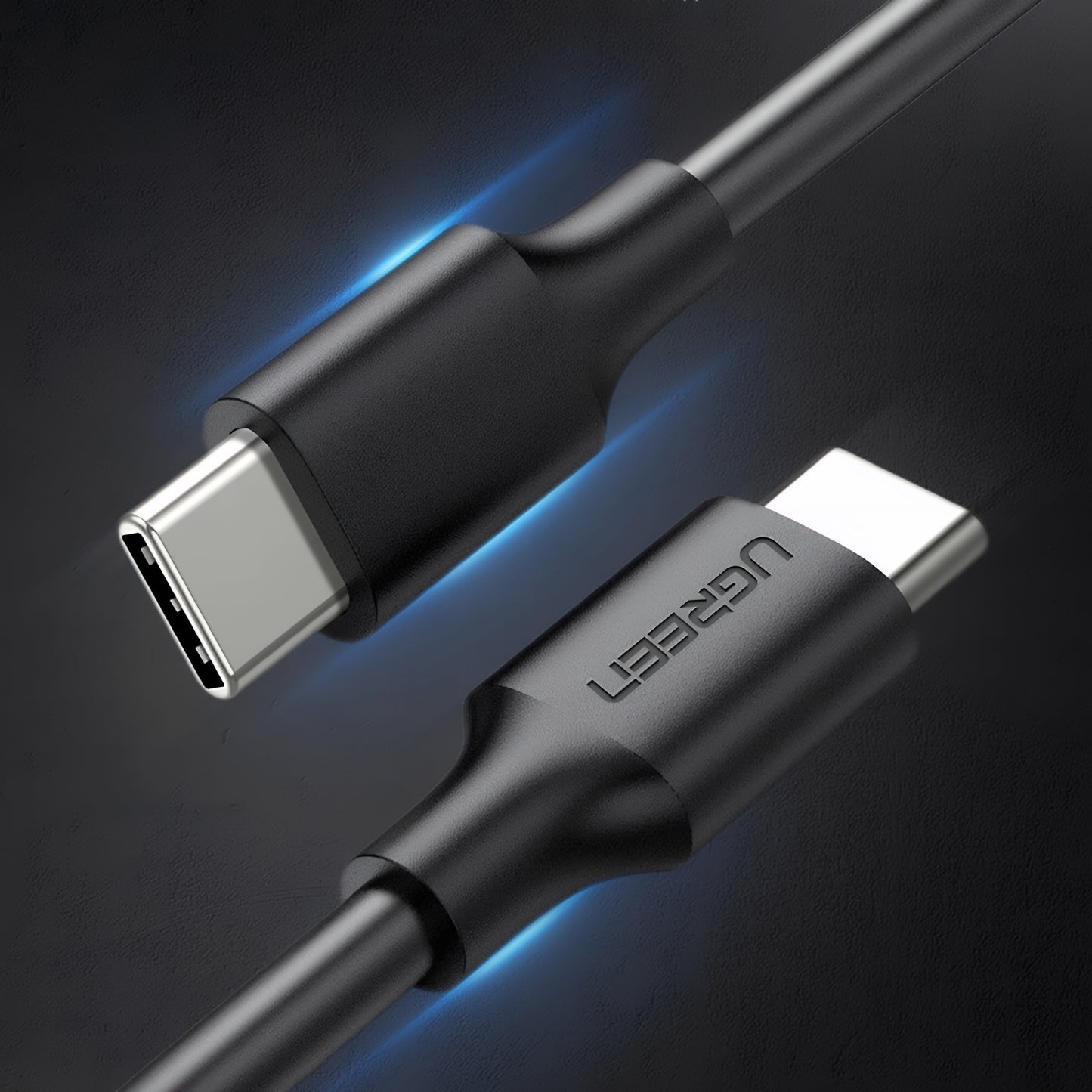 Cabo de Dados e Carregamento USB-C - USB-C UGREEN US286, 60W, 3m, Preto