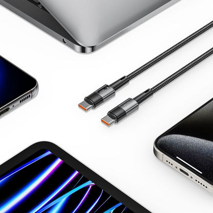 Cabo de Dados e Carregamento USB-C - USB-C Tech-Protect Ultraboost, 100W, 3m, Cinzento