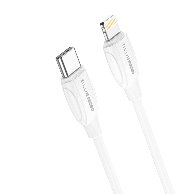 Cabo de carregamento e dados BLUE Power USB-C - Lightning Cabo de carregamento e dados BLUE Power B2BX19, 18W, 2m, branco