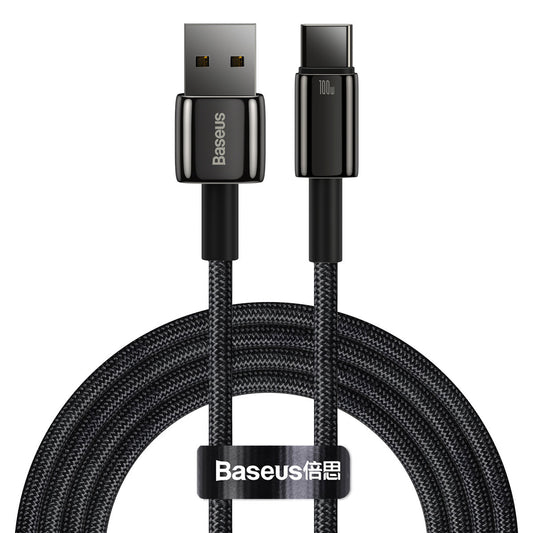 Base USB-A para USB-C em ouro de tungsténio, 100 W, 2 m, preto CAWJ00010101 