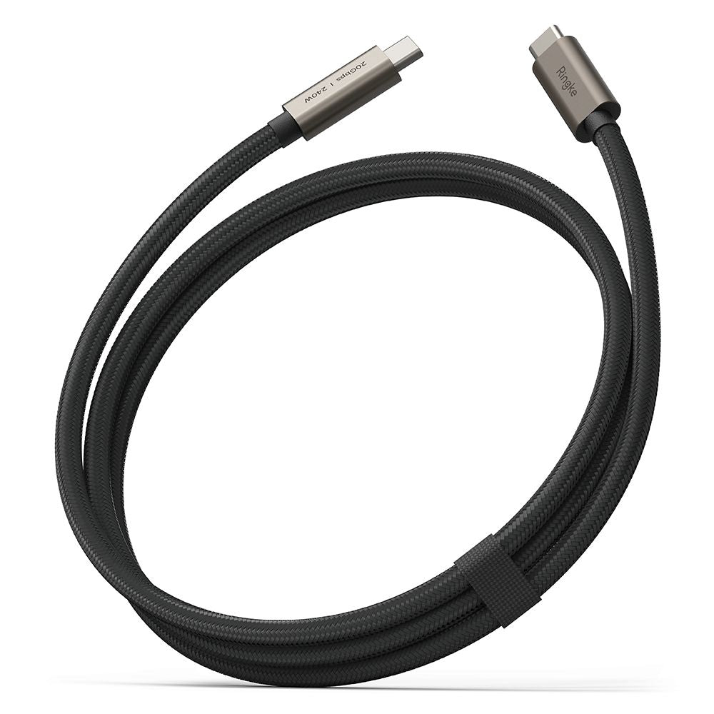 USB-C Data and Charging Cable - USB-C Ringke 2X2, 240W, 1m, Black
