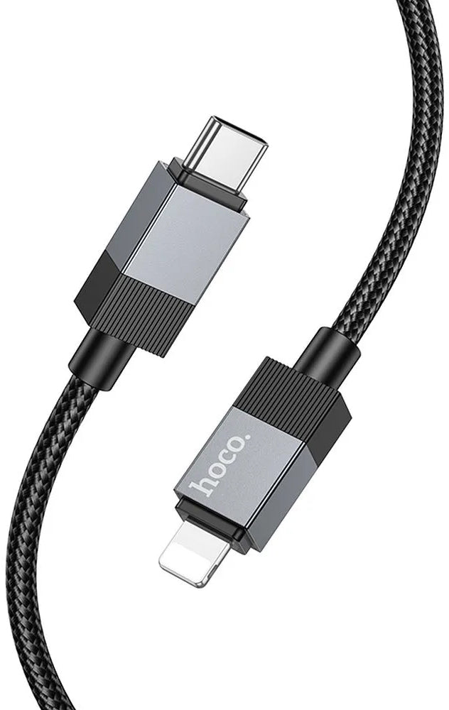 Cabo de Dados e Carregamento USB-C - Lightning HOCO X110, 27W, 1m, Preto