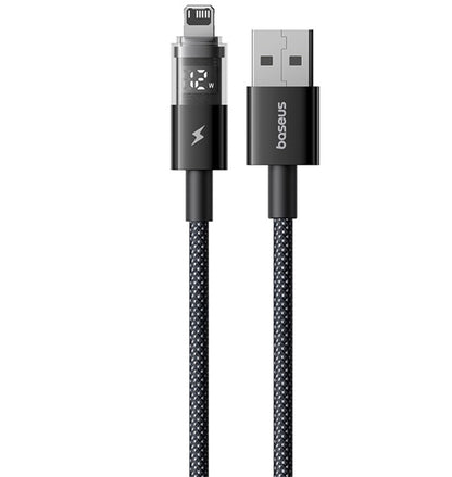 Cabo de Dados e Carregamento USB-A - Lightning Baseus Display 2, 18W, 1m, Preto P10382700121-00