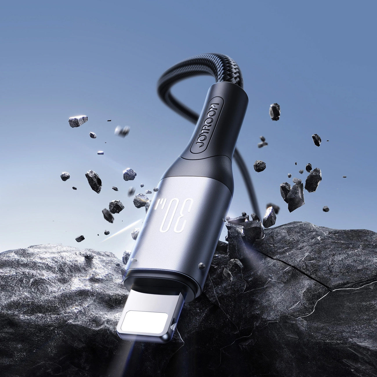 Cabo de Dados e Carregamento USB-C - Lightning Joyroom S-A28 Flash, 30W, 1m, Preto