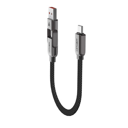 Cabo de Dados e Carregamento USB-C - USB-A / USB-C Acefast C13-05, 60W, 0.2m, Preto