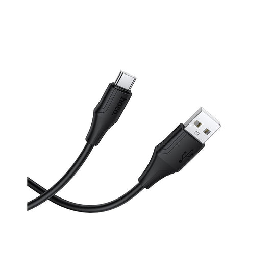 Cabo de Dados e Carregamento USB-A - USB-C HOCO X124, 18W, 1m, Preto