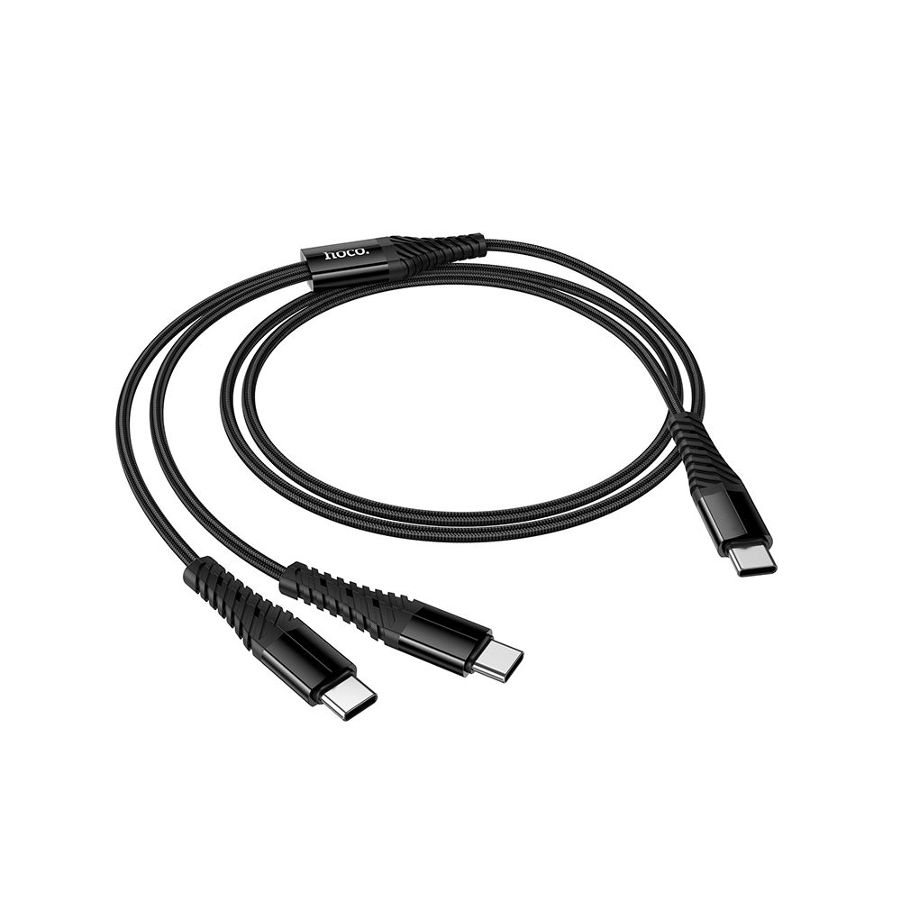 Cabo de Carregamento USB-C - 2 x USB-C HOCO X123, 10W, 1m, Preto