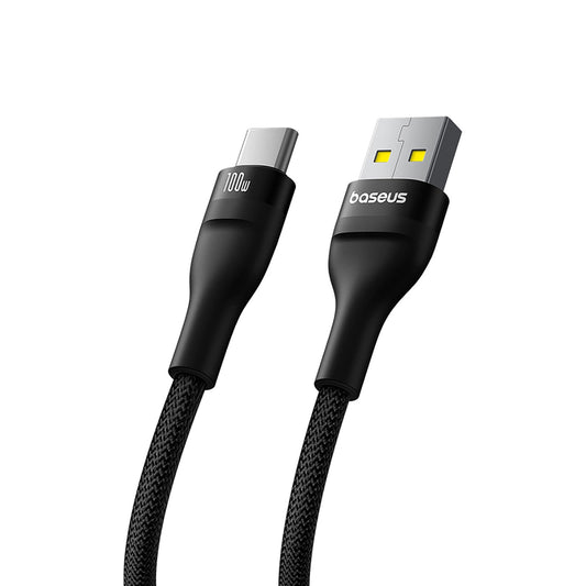 Cabo de Dados e Carregamento USB-A - USB-C Baseus Flash Series II, 100W, 2m, Preto P10311804111-01