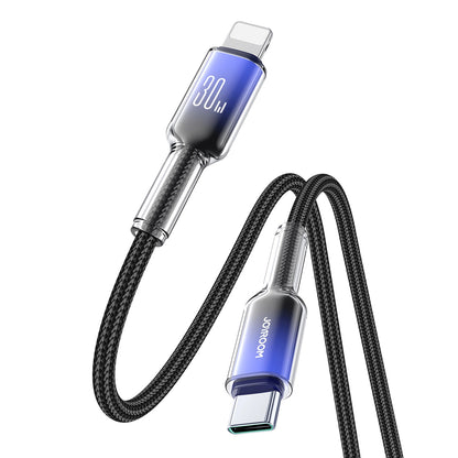 Cabo de Dados e Carregamento USB-C - Lightning Joyroom S-A42, 30W, 1,2m, Preto