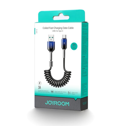 Cabo de Dados e Carregamento USB-A - USB-C Joyroom S-A43 Crystal, 60W, 1.5m, Preto