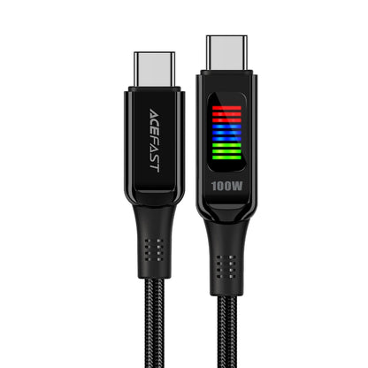 Cabo de Dados e Carregamento USB-C - USB-C Acefast C7-03, 100W, 1.2m, Preto