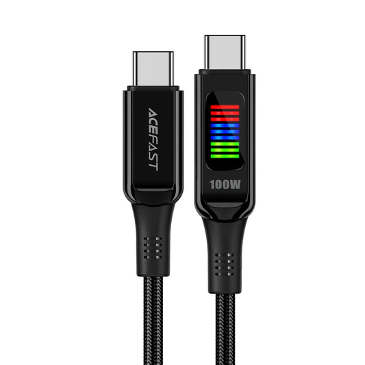 Cabo de Dados e Carregamento USB-C - USB-C Acefast C7-03, 100W, 1.2m, Preto