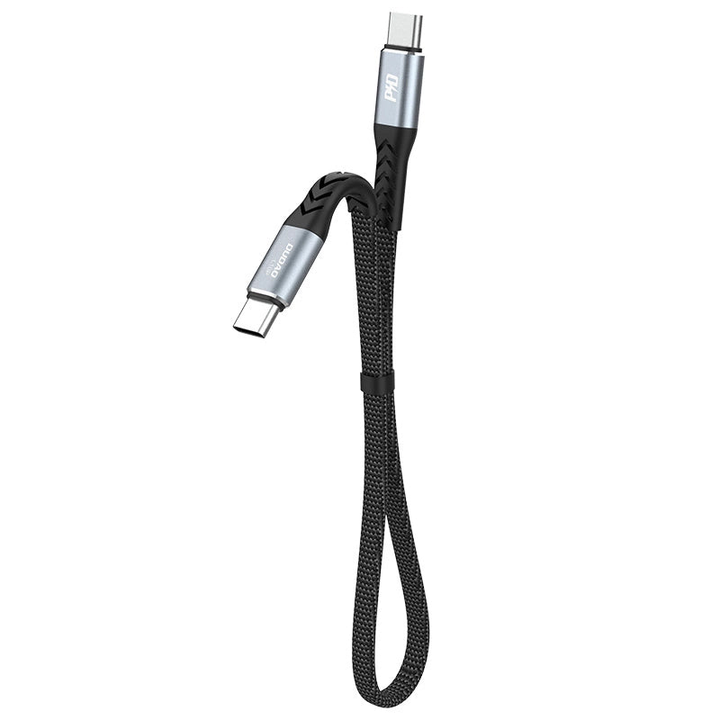 Cabo de Dados e Carregamento USB-C - USB-C Dudao L10C, 100W, 0.23m, Preto