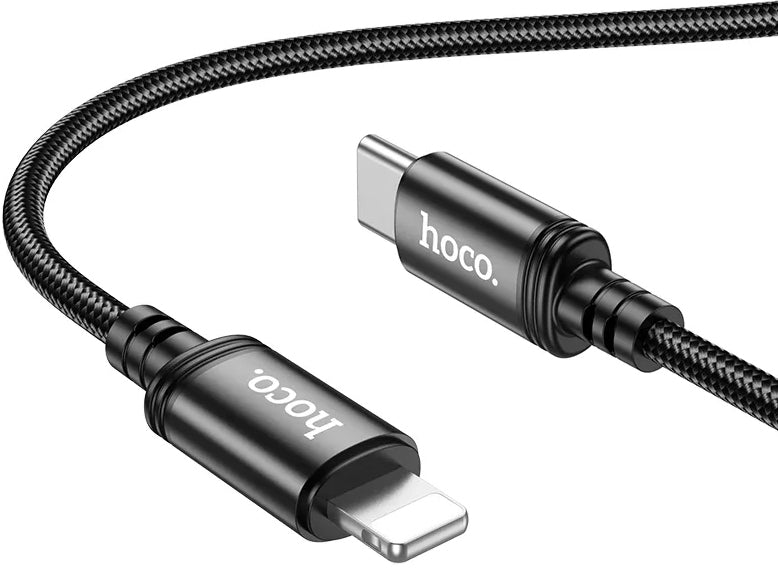 Cabo de Dados e Carregamento USB-C - Lightning HOCO X89, 27W, 2m, Preto