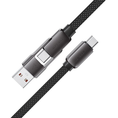 Cabo de Dados e Carregamento USB-C - USB-A / USB-C Acefast C13-05, 60W, 0.2m, Preto