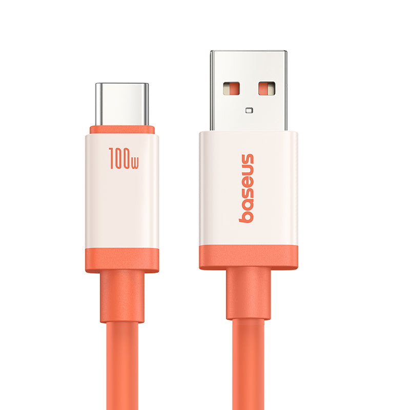 Cabo de Dados e Carregamento USB-A - USB-C Baseus Zero Degree Series, 100W, 2m, Vermelho