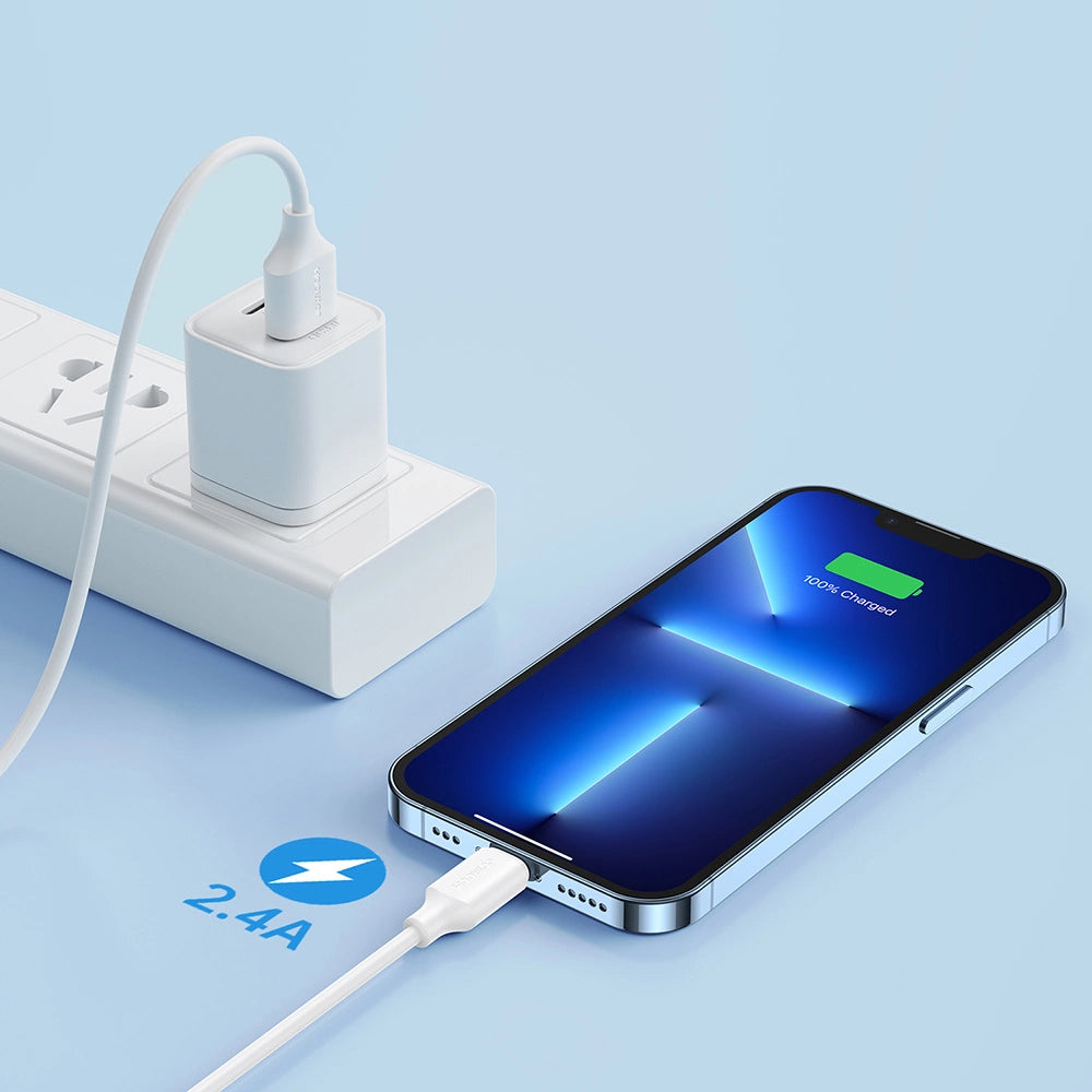 Cabo de Dados e Carregamento USB-A - Lightning Joyroom S-A9, 18W, 1m, Branco