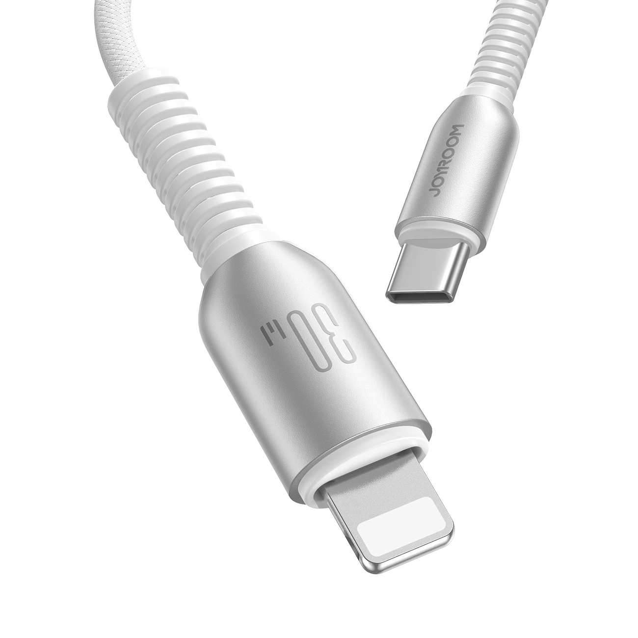 Cabo de Dados e Carregamento USB-C - Lightning Joyroom S-A51, 30W, 1.2m, Cinzento