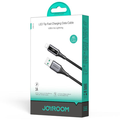 Cabo de Dados e Carregamento USB-A - Lightning Joyroom S-A60 StarTalk, 18W, 1.2m, Preto