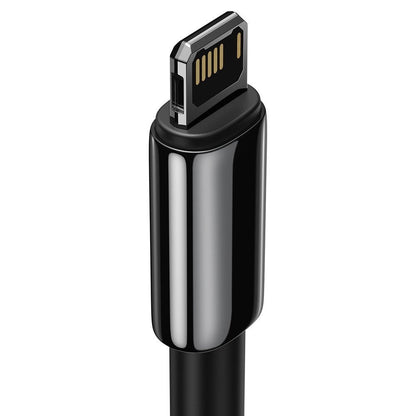 Cabo de carregamento e dados USB-A - Lightning Baseus Tungsténio Dourado, 20W, 1m, Preto CALWJ-01 