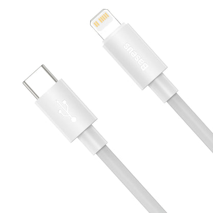 Baseus Simple Wisdom USB-C - Cabo de carregamento e dados Lightning Simple Wisdom, 20W, 1,5m, Conjunto 2 peças, Branco 