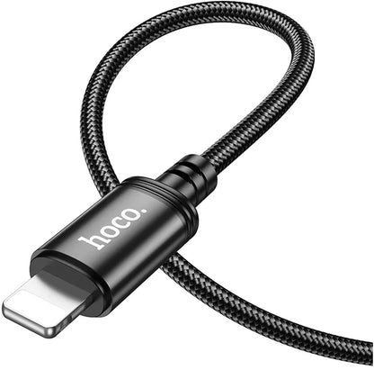 Cabo de Dados e Carregamento USB-C - Lightning HOCO X89, 27W, 2m, Preto