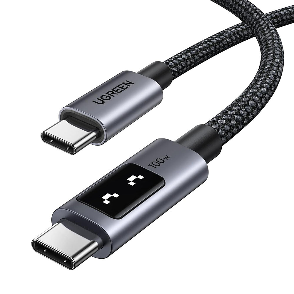 Cabo de Dados e Carregamento USB-C - USB-C UGREEN L509, 100W, 2m, Cinzento