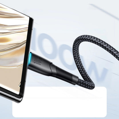 Cabo de Dados e Carregamento USB-A - USB-C Joyroom S-A32, 100W, 1m, Preto