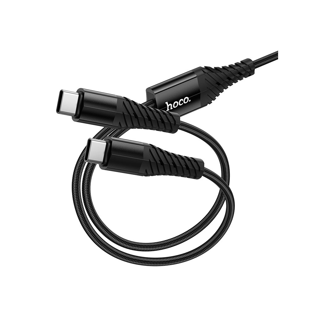Cabo de Carregamento USB-C - 2 x USB-C HOCO X123, 10W, 1m, Preto