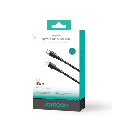Cabo de Dados e Carregamento USB-C - USB-C Joyroom S-A32, 60W, 1m, Preto