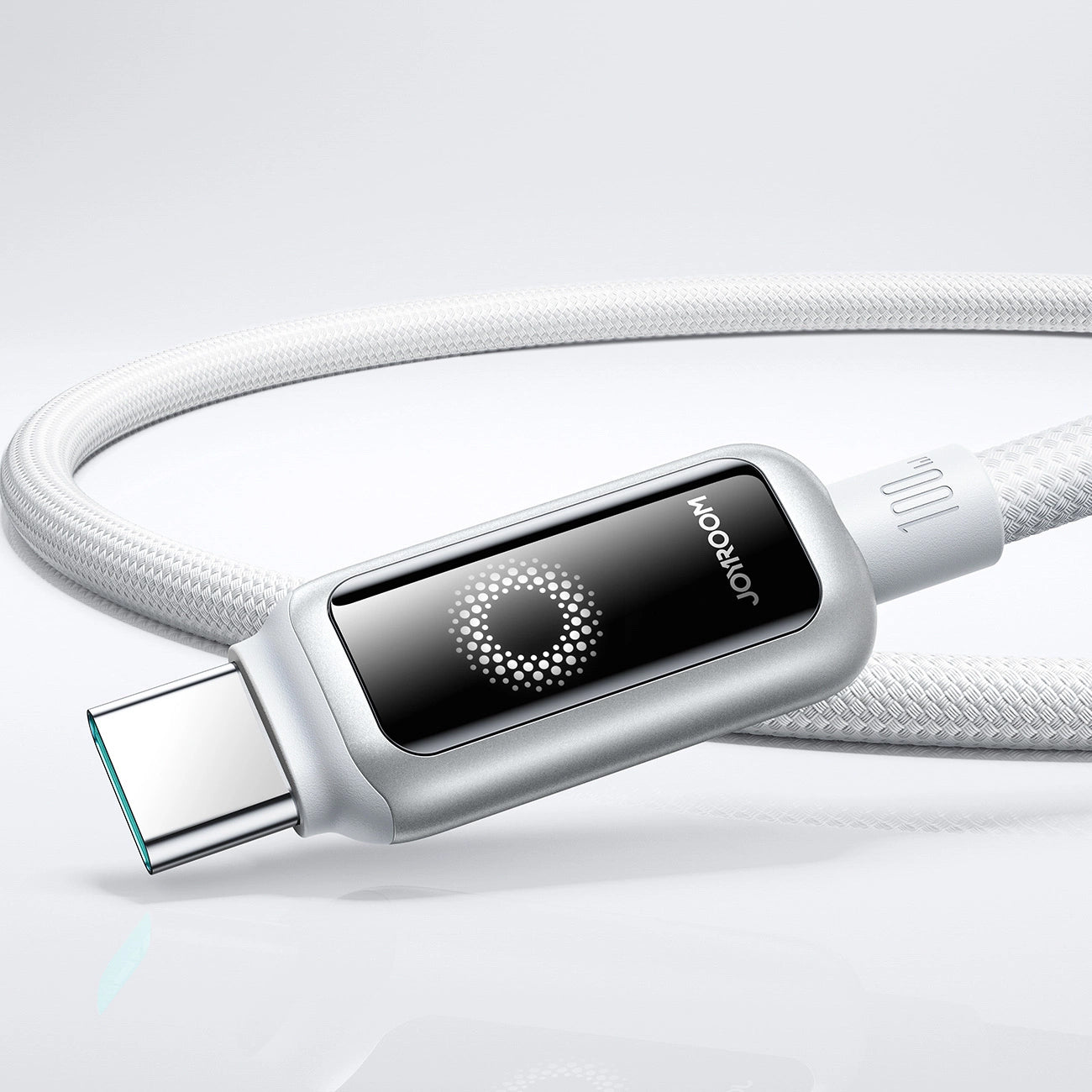 Cabo de Dados e Carregamento USB-C - USB-C Joyroom S-A55 StarFlight Display, 100W, 1.2m, Branco
