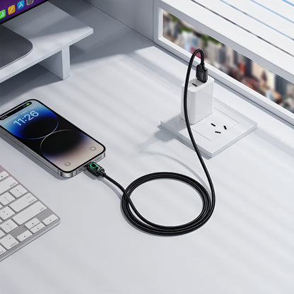 Cabo de Dados e Carregamento USB-A - Lightning HOCO U146, 12W, 1.2m, Preto