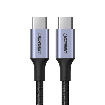 Cabo de Dados e Carregamento USB-C - USB-C UGREEN US316, 100W, 0.5m, Cinzento
