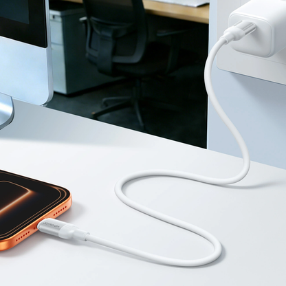 Cabo de Dados e Carregamento USB-C - USB-C Joyroom S-A62 Lively, 60W, 1,2m, Branco